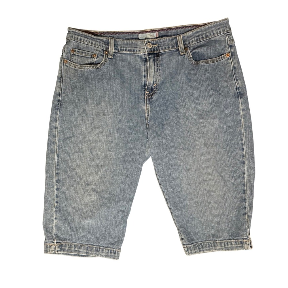 Levi's 515 Capri Jeans Womens 16P Blue Excellent Stretch Cropped Denim